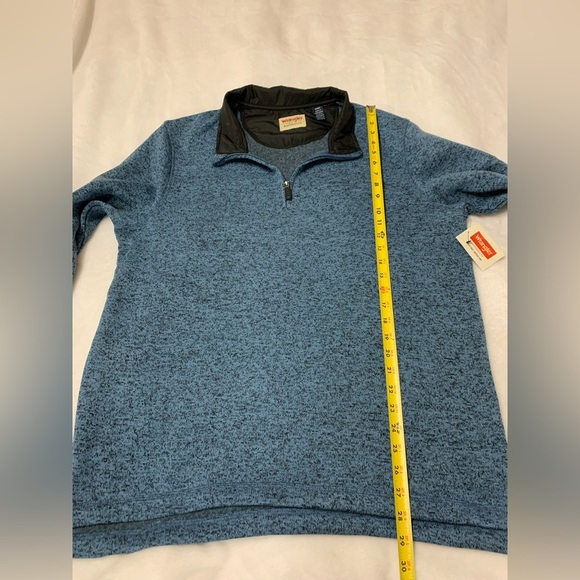 Wrangler Men's 1/4 Zip Pullover Sweater Blue Knit Size M NWT - Picture 6 of 9